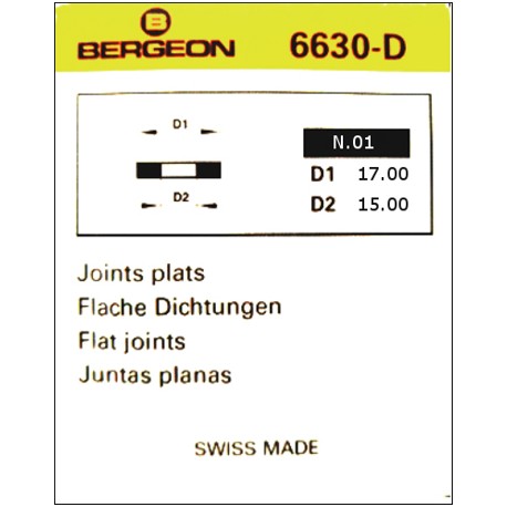 JUNTAS PLANAS CAUCHO BERGEON 6630-D