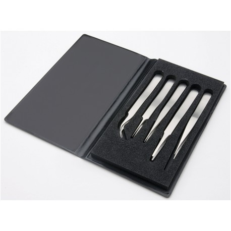 PINZAS SUIZAS ANTIMAGNETICAS JGO. DE 5 C/ESTUCHE