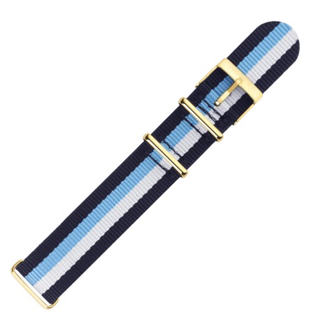 CORREA NYLON NAVY RAYAS 18 MM