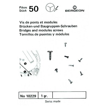 SURTIDO BERGEON 50 TORNILLOS PUENTE Y MODULO