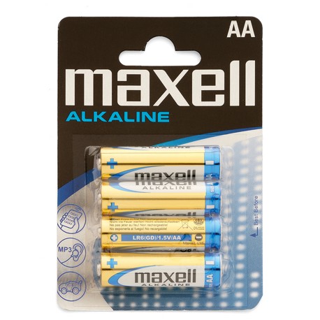 PACK DE 4 PILAS MAXELL LR6 ALCALINAS