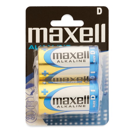 PACK DE 2 PILAS MAXELL LR20 ALCALINAS