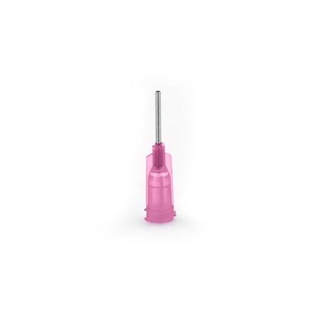 CASQUILLO ROSA CON AGUJA 0,60 MM PARA JERINGA