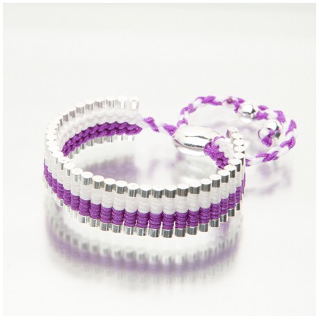 LINKS PULSERA MIX BLANCO-MORADO