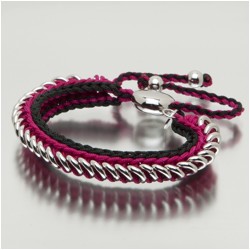 LINKS ZINGARA PULSERA FUCSIA-NEGRO