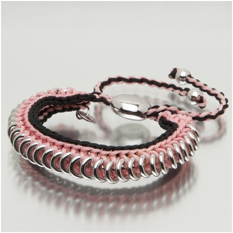 LINKS ZINGARA PULSERA ROSA-NEGRO