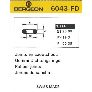 JUNTAS REDONDAS CAUCHO BERGEON EXTRAFINAS 6043-FD