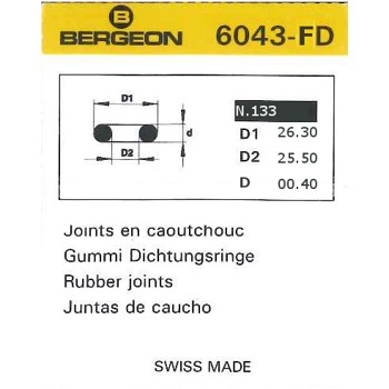 JUNTAS REDONDAS CAUCHO BERGEON EXTRAFINAS 6043-FD